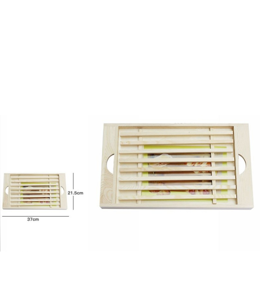 Tagliere In Legno Per Pane Salumi Formaggi Con Griglia Estraibile Per Briciole         