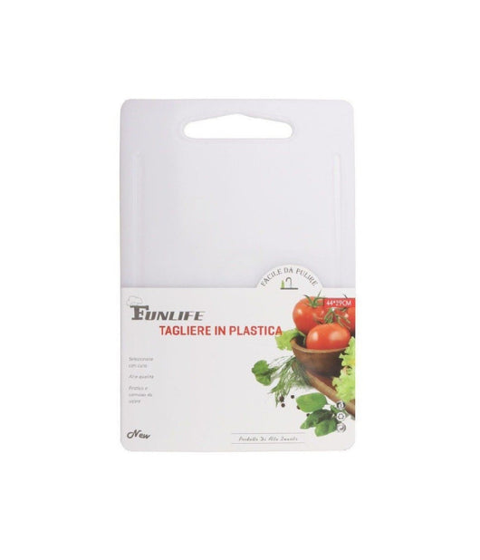 Tagliere In Plastica Con Canale Scanalatura 44x29x0.8cm Per Verdure Frutta 99411         
