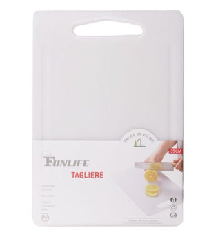 Tagliere Plastica Con Canale Scanalatura 35x25x0.5cm Frutta Verdure Cucina 99413         