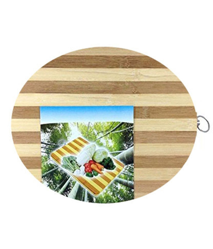 Tagliere Tondo 25 Cm Diametro In Bambu' Legno Bamboo Naturale Affettare         