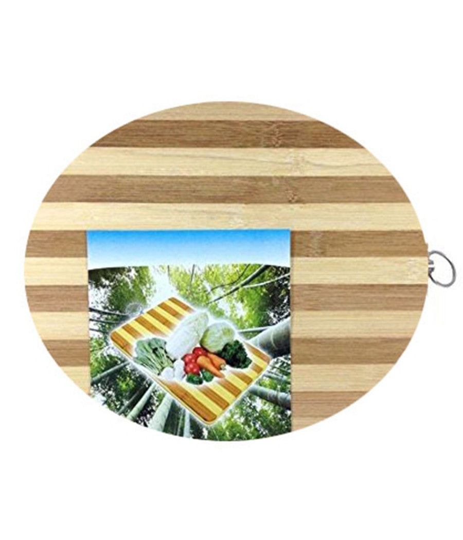 Tagliere Tondo 30 Cm Diametro In Bambu' Legno Bamboo Naturale Affettare         