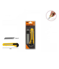 Taglierino Cutter Professionale 15 Cm Con Fermo Blocco Guida Lame Da 18 Mm 71075         