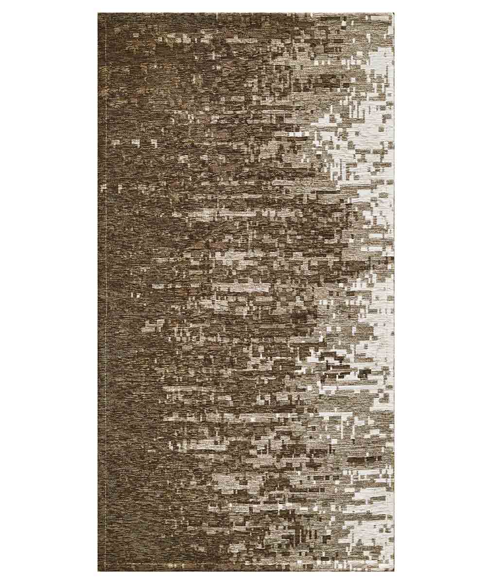 Tappeto TAMIGI FANGO moderno contemporaneo pixel sfumati, passatoia cucina multiuso lavabile antiscivolo cm.55x240