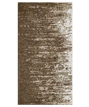 Tappeto TAMIGI FANGO moderno contemporaneo pixel sfumati, passatoia cucina multiuso lavabile antiscivolo cm.55x115