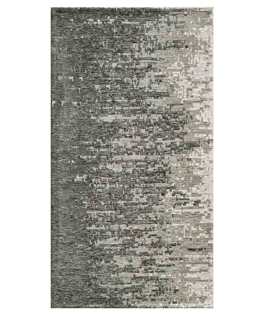 Tappeto TAMIGI GRIGIO moderno contemporaneo pixel sfumati, passatoia cucina multiuso lavabile antiscivolo cm.55x115