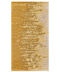 Tappeto TAMIGI ORO moderno contemporaneo pixel sfumati, passatoia cucina multiuso lavabile antiscivolo cm.55x190