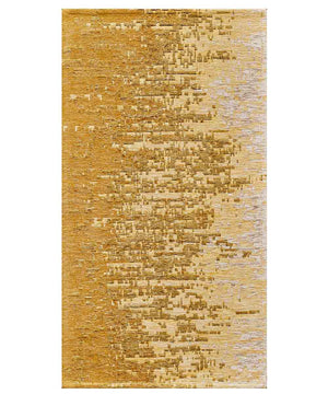 Tappeto TAMIGI ORO moderno contemporaneo pixel sfumati, passatoia cucina multiuso lavabile antiscivolo cm.55x190