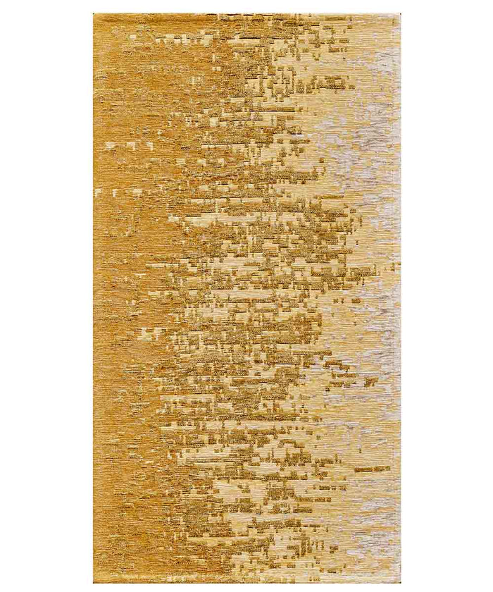 Tappeto TAMIGI ORO moderno contemporaneo pixel sfumati, passatoia cucina multiuso lavabile antiscivolo cm.55x190
