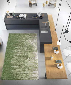 Tappeto TAMIGI PISTACCHIO moderno contemporaneo pixel sfumati, passatoia cucina multiuso lavabile antiscivolo cm.55x115