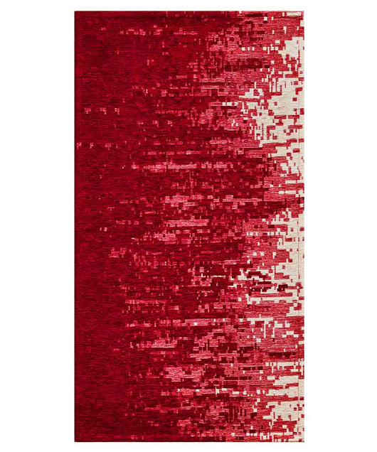 Tappeto TAMIGI ROSSO moderno contemporaneo pixel sfumati, passatoia cucina multiuso lavabile antiscivolo cm.55x280