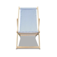 Tamigi - Set di 2 sdraio in legno massello e textilene - salvia