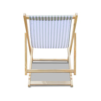 Tamigi - Set di 2 sdraio in legno massello e textilene - salvia