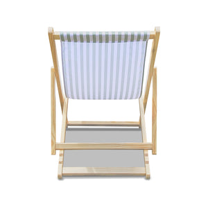 Tamigi - Set di 2 sdraio in legno massello e textilene - salvia