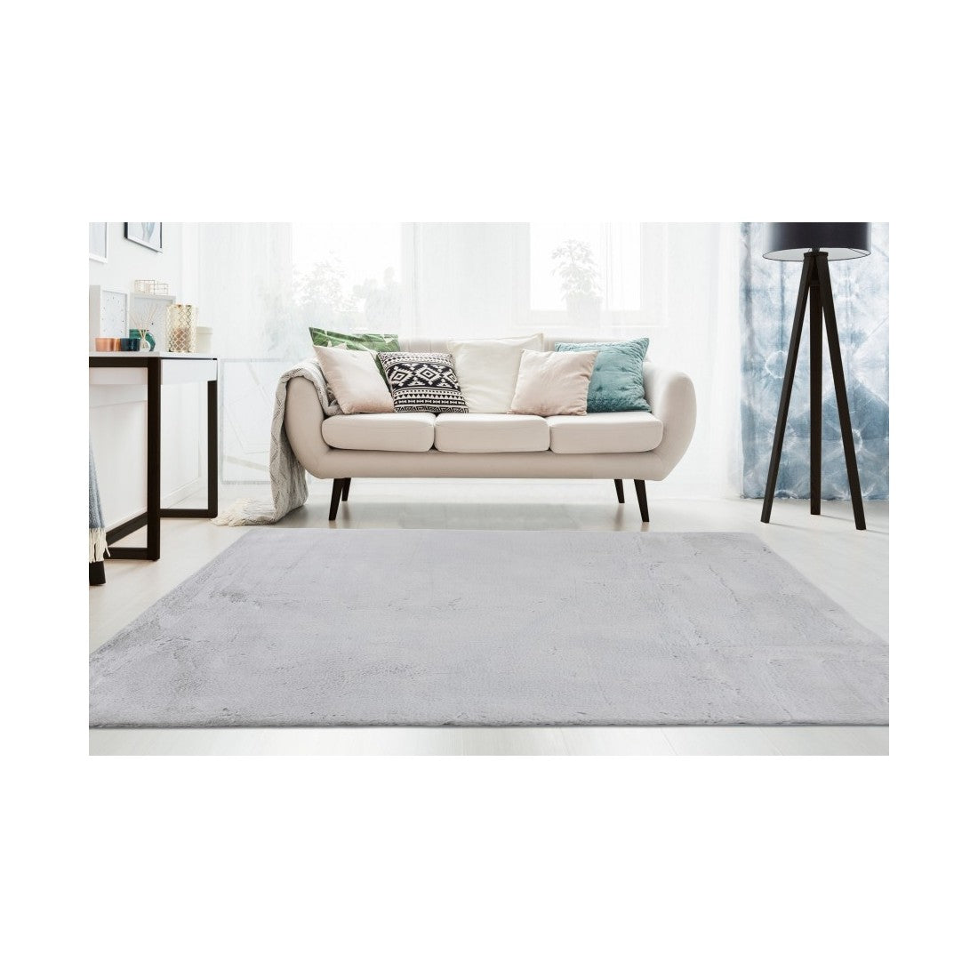 Tappeto 110x60cm, design E005N colore argento - Comfort ed eleganza per il tuo interno.