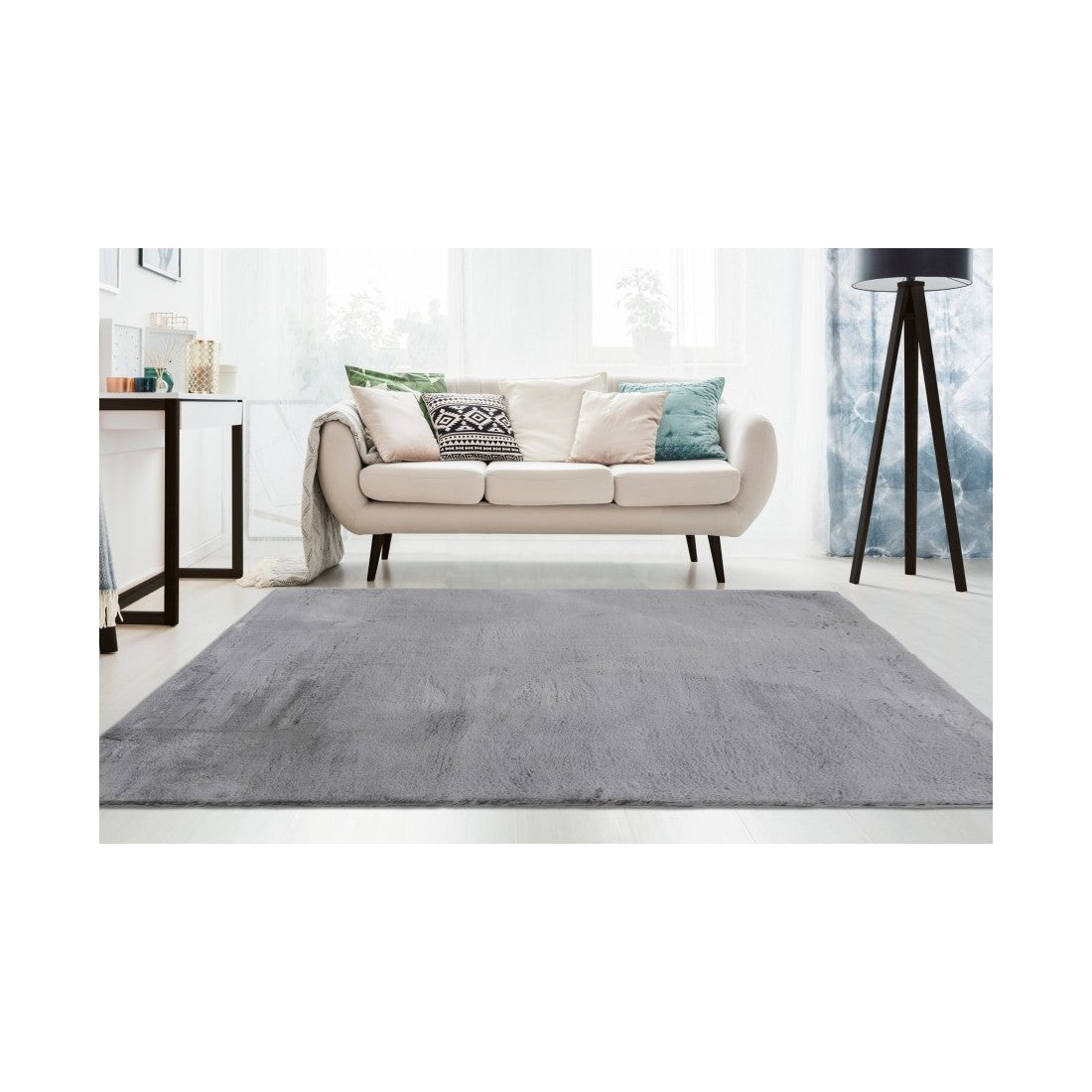 Tappeto 110x60cm, design E005N colore grigio - Comfort ed eleganza per il tuo interno