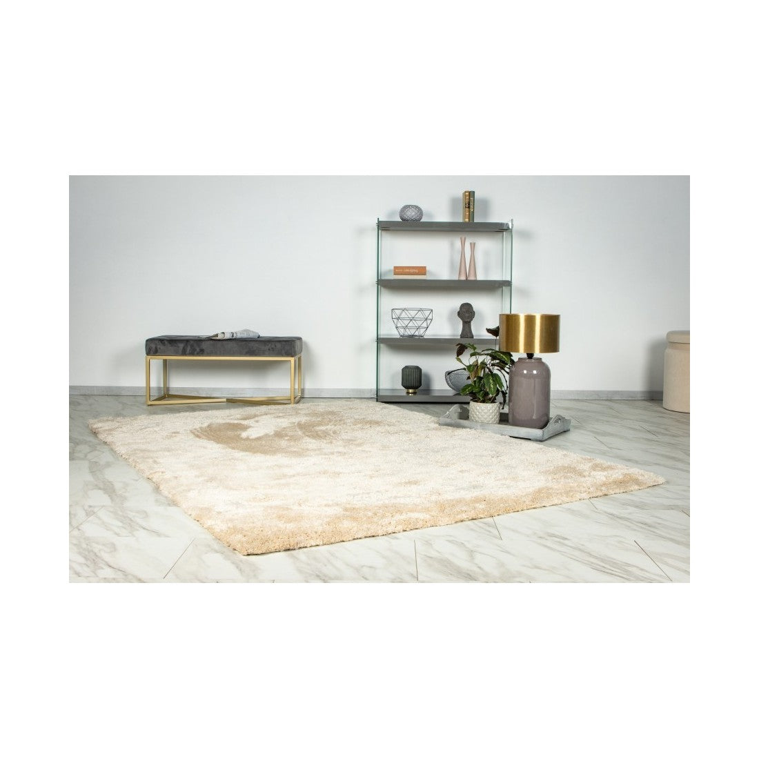Tappeto 170x120cm, design G008R colore beige - Comfort ed eleganza per il tuo interno