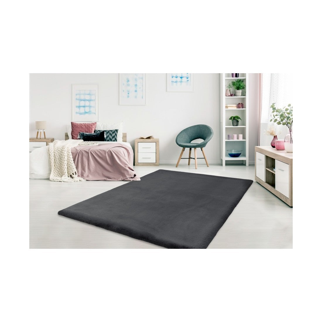 Tappeto 230x160cm, design H008N colore grafite - Comfort ed eleganza per il tuo interno