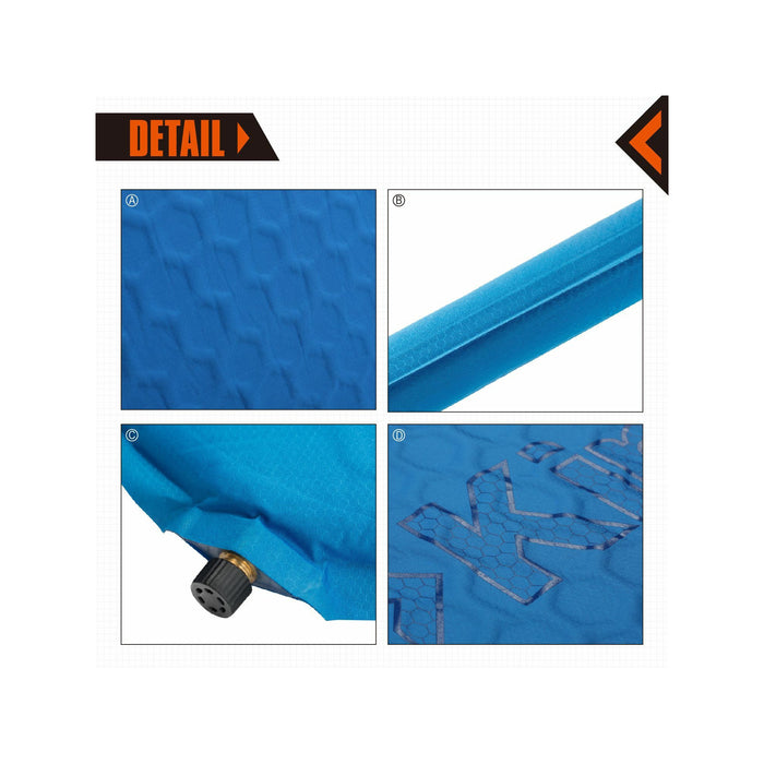 Tappeto da campeggio autogonfiante - Kingcamp - Blu - 183 x 51 cm