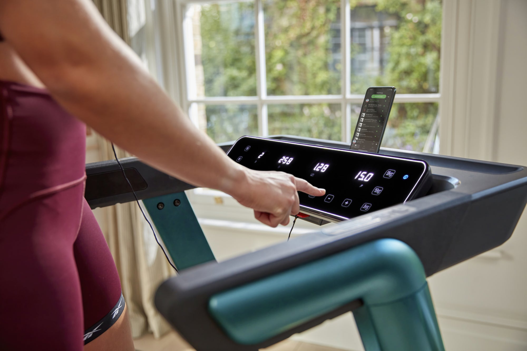 Tapis de Course motorisé - Reebok - Maison/Appartement - Modèle FR30z Floatride - LED - Vitesse 1 à 20 km/h - Vert