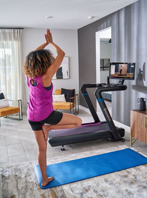 Tapis roulant pieghevole connesso - Modello STRIDE 8S-22 - ECHELON - Casa/Appartamento - Schermo girevole HD da 22 pollici