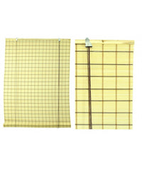 Tapparella midollino riga noce cm 100xh300x12