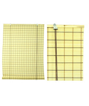 Tapparella midollino riga noce cm 150xh300x12