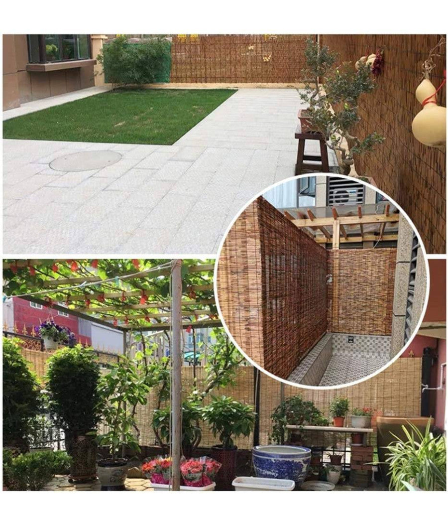 Tapparella Tenda Arella Avvolgibile In Listelli Di Bambà¹ Naturale 60 X 140 Cm         