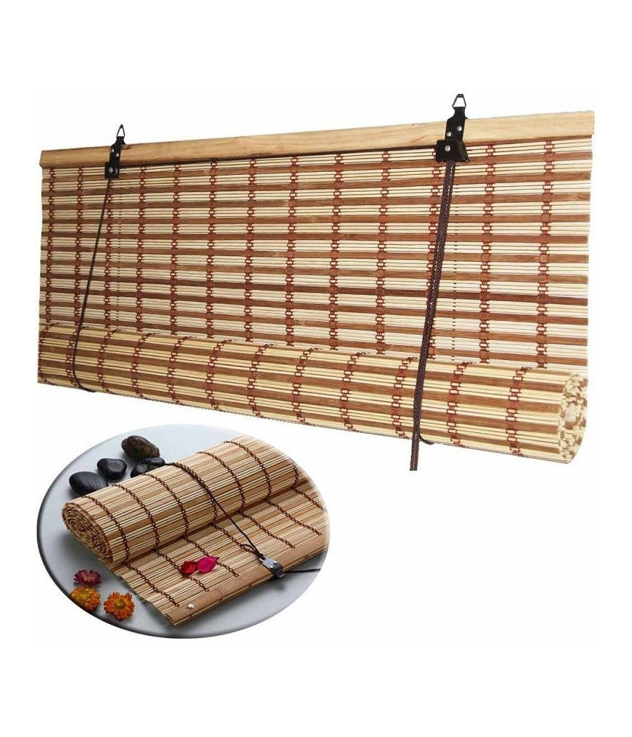 Tapparella Tenda Arella Oscurante Sole Africa In Listelli Di Midollino 120x250cm         