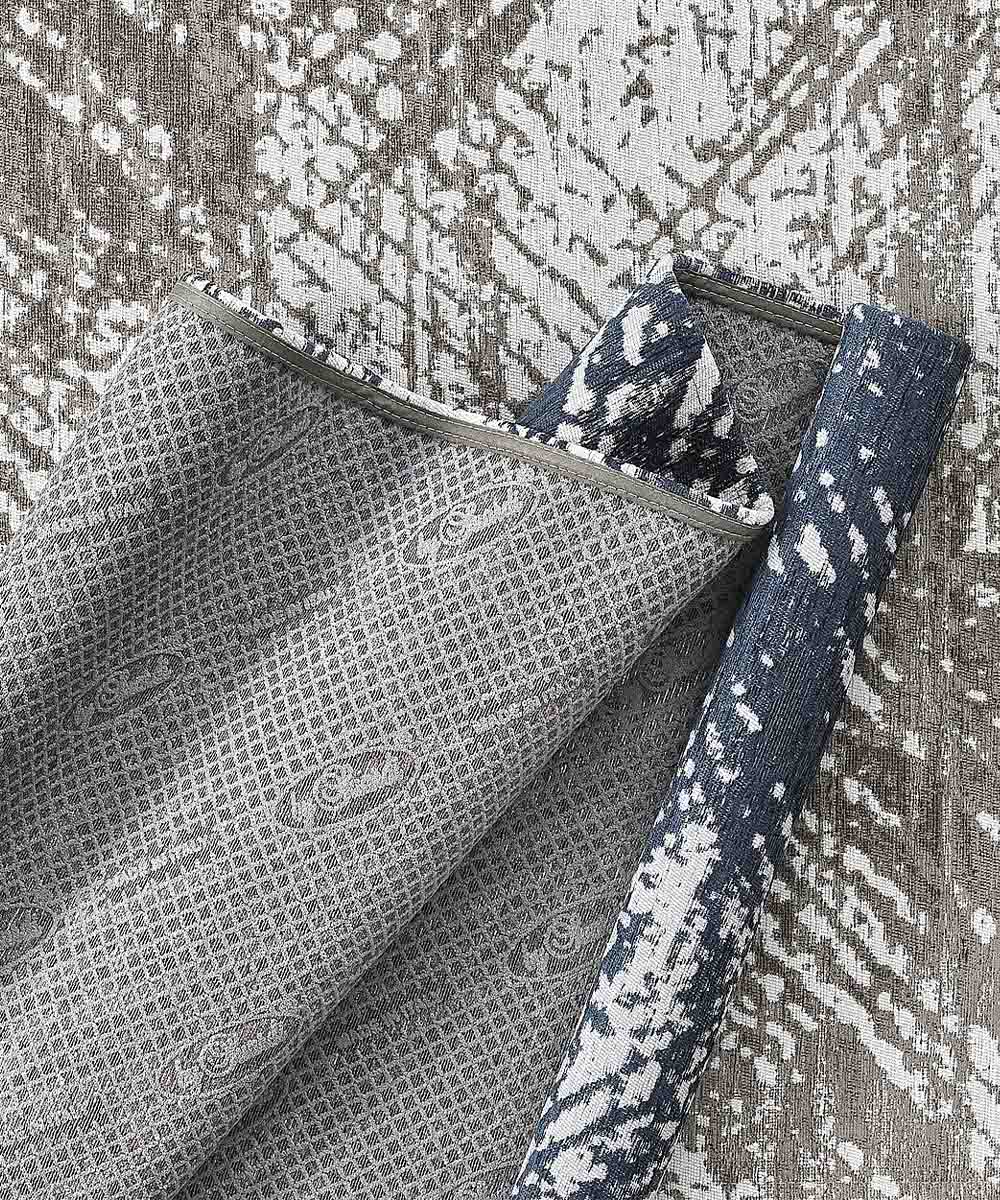 Tappeto Arredo ESSENZA BLU disegno moderno astratto contemporaneo, multiuso lavabile antiscivolo cm.140x200