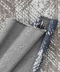 Tappeto Arredo ESSENZA BLU disegno moderno astratto contemporaneo, multiuso lavabile antiscivolo cm.140x200