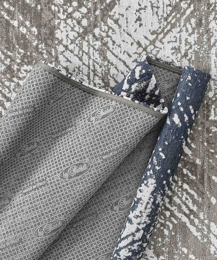 Tappeto Arredo ESSENZA BLU disegno moderno astratto contemporaneo, multiuso lavabile antiscivolo cm.85x150