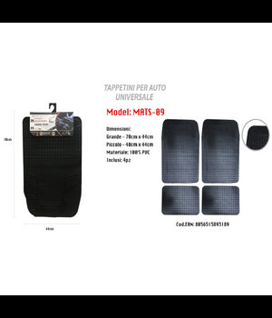 Tappetini Per Auto Tappetino Universale 4pz Anteriori Posteriori Maxtech Mats-09         