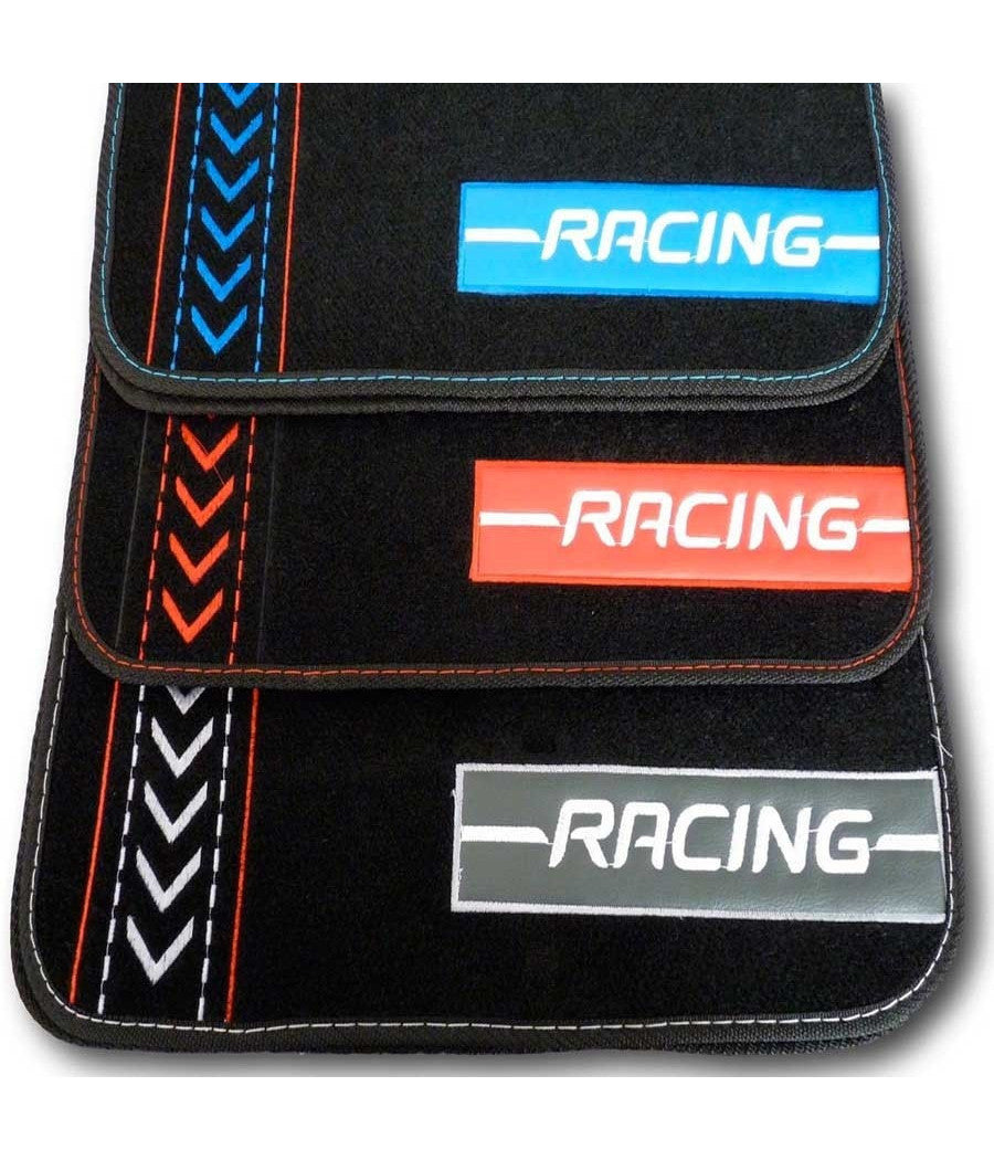 Tappetini Per Auto Universali Antiscivolo Set Tappeti 4pz. 3 Colori Racing         