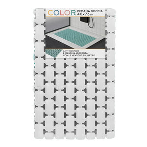 Tappetino antiscivolo doccia bianco 40x73 cm in plastica Spring