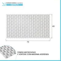 Tappetino antiscivolo doccia bianco 40x73 cm in plastica Spring