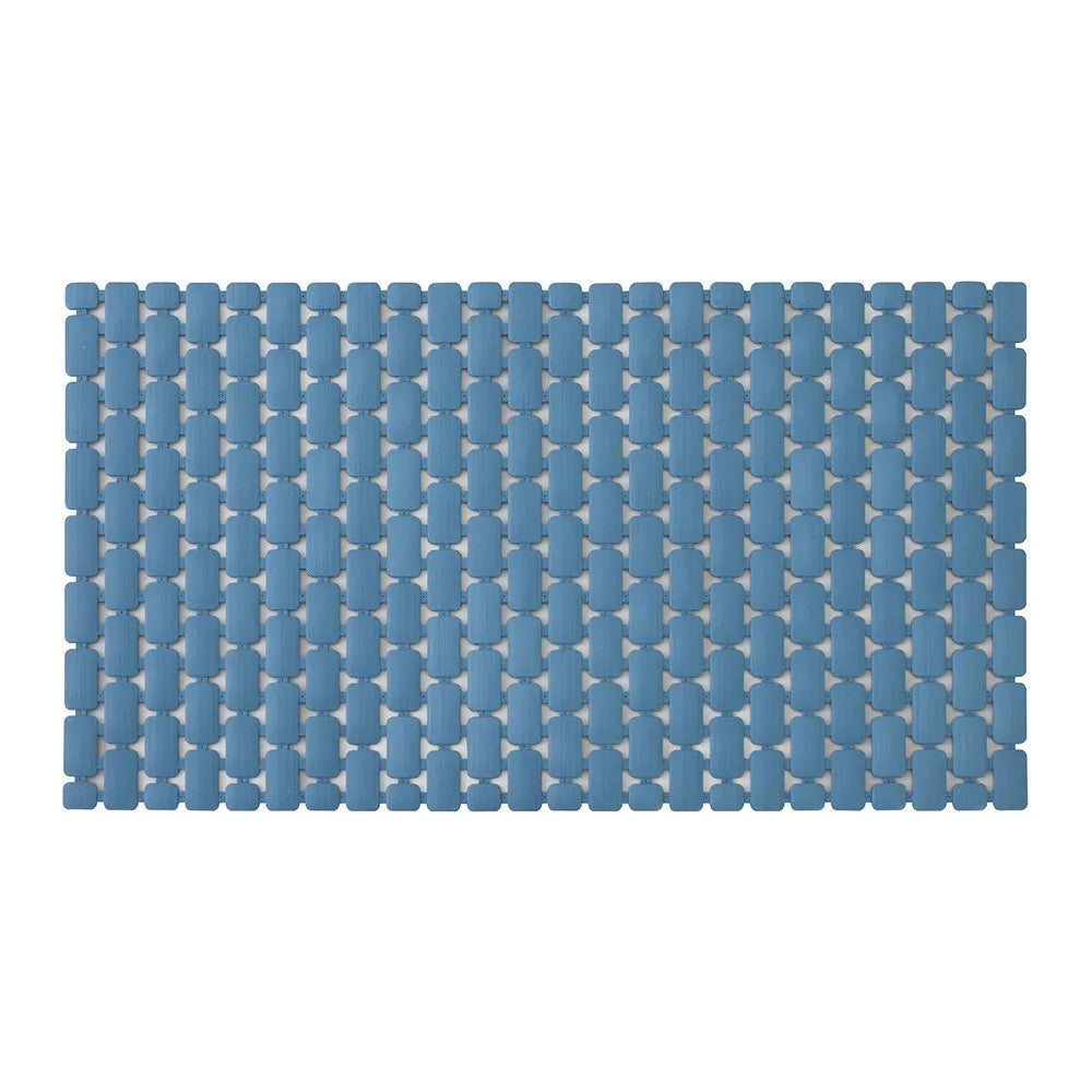 Tappetino antiscivolo doccia blu 40x73 cm in plastica Spring