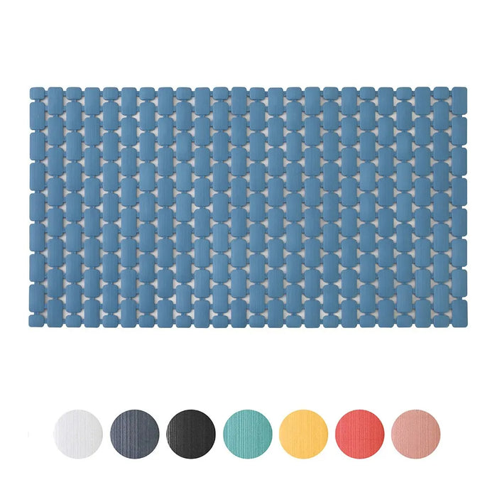 Tappetino antiscivolo doccia blu 40x73 cm in plastica Spring