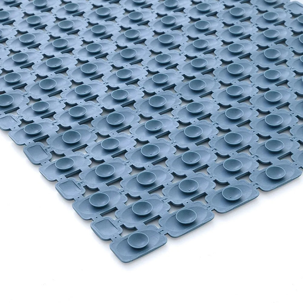 Tappetino antiscivolo doccia blu 40x73 cm in plastica Spring