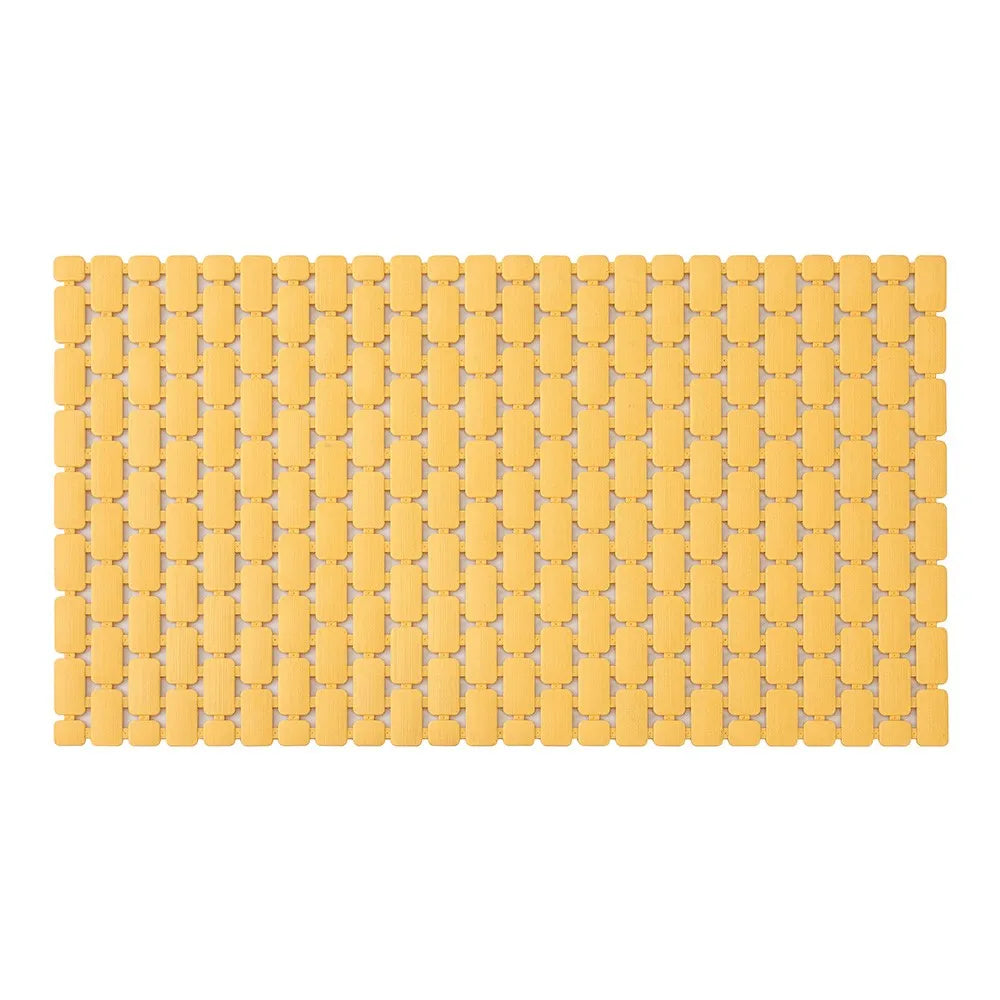 Tappetino antiscivolo doccia giallo 40x73 cm in plastica Spring