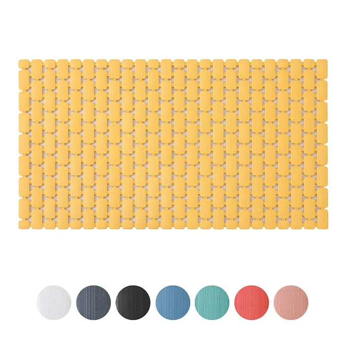 Tappetino antiscivolo doccia giallo 40x73 cm in plastica Spring