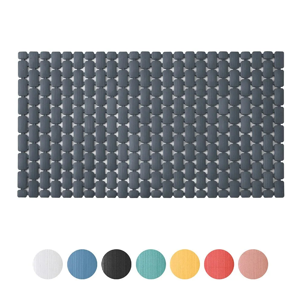 Tappetino antiscivolo doccia grigio 40x73 cm in plastica Spring