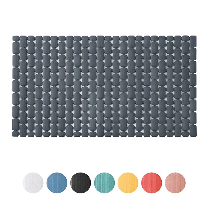 Tappetino antiscivolo doccia grigio 40x73 cm in plastica Spring