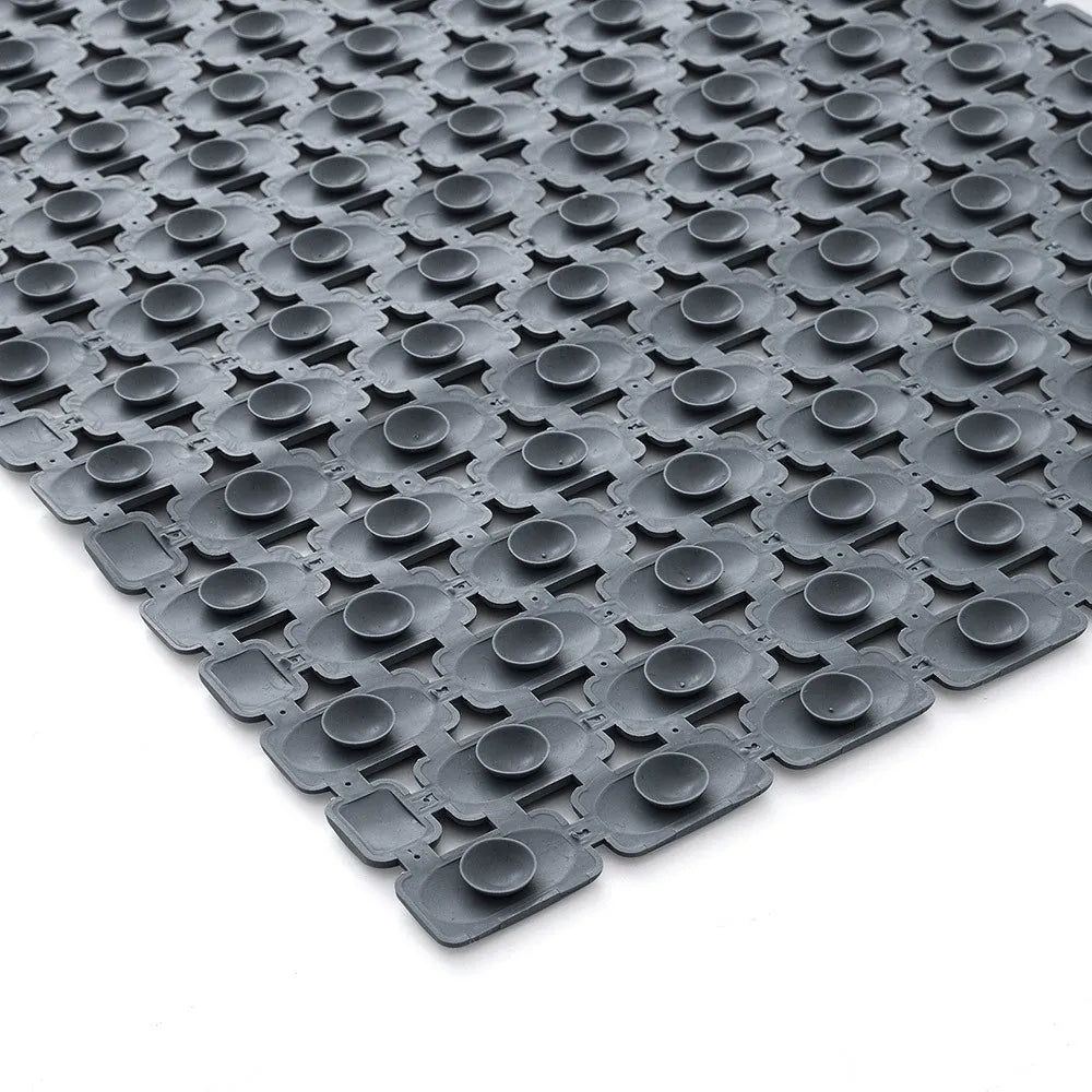 Tappetino antiscivolo doccia grigio 40x73 cm in plastica Spring