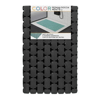 Tappetino antiscivolo doccia nero 40x73 cm in plastica Spring