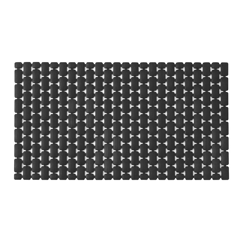 Tappetino antiscivolo doccia nero 40x73 cm in plastica Spring