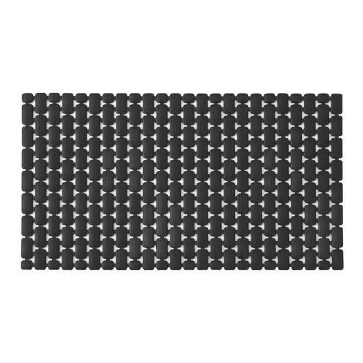 Tappetino antiscivolo doccia nero 40x73 cm in plastica Spring