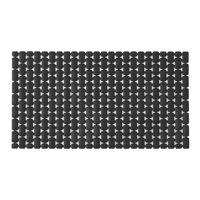 Tappetino antiscivolo doccia nero 40x73 cm in plastica Spring