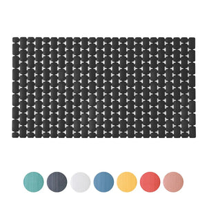Tappetino antiscivolo doccia nero 40x73 cm in plastica Spring