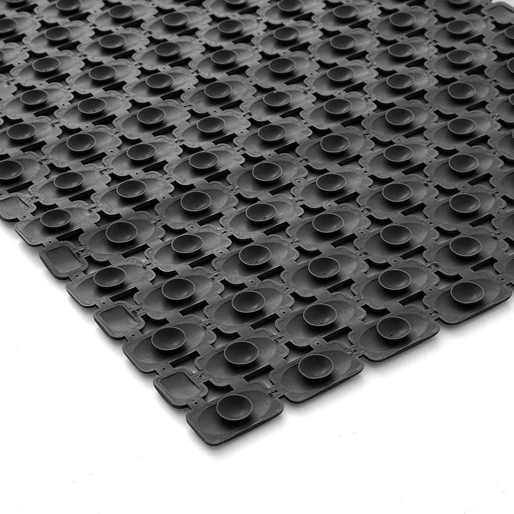 Tappetino antiscivolo doccia nero 40x73 cm in plastica Spring