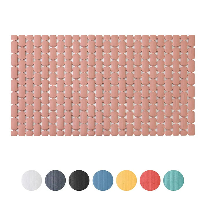 Tappetino antiscivolo doccia rosa 40x73 cm in plastica Spring